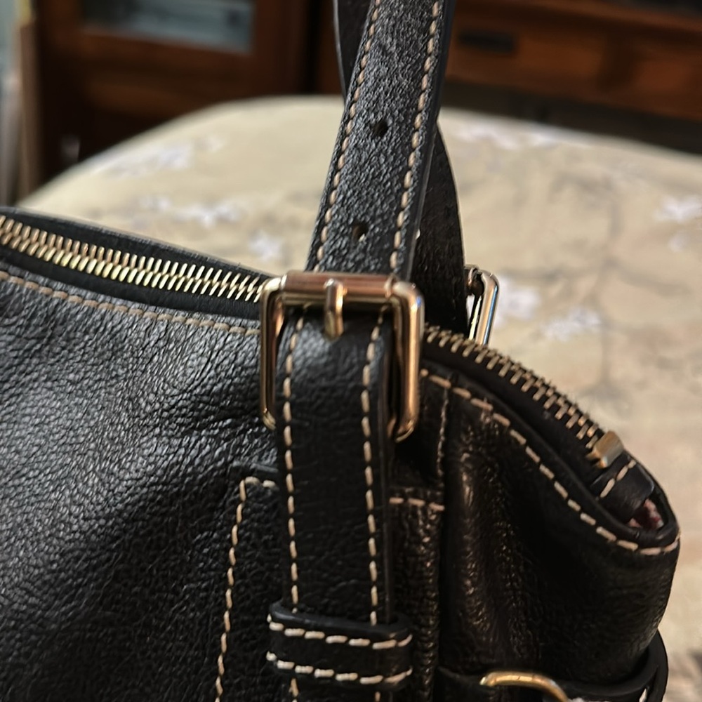 Dooney & Bourke Black Pebbled Leather Shoulder Bag - Picture 3 of 8